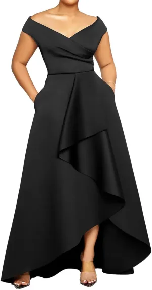 Womens Sexy Sleeveless Deep V Neck Solid Bodycon Ruffles Party Clubwear Prom Dress