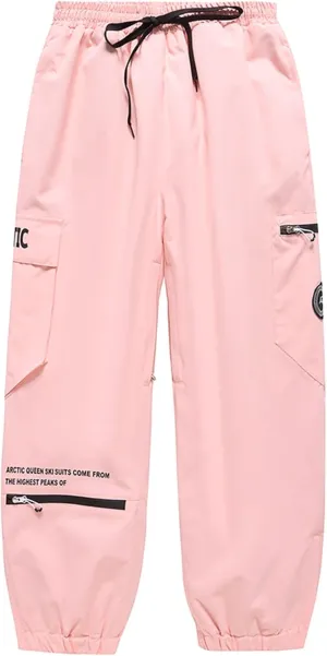 Women's Snow Hiking Pants Insulated Outdoor Snow Ski Pants Warm Winter Soft Shell with Pockets