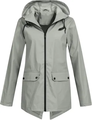 Women’s Trench Coats Outdoor Solid Casual Hooded Jacket Lightweight 2024 Fall Winter Fashion Long Sleeves Outerwear TOP