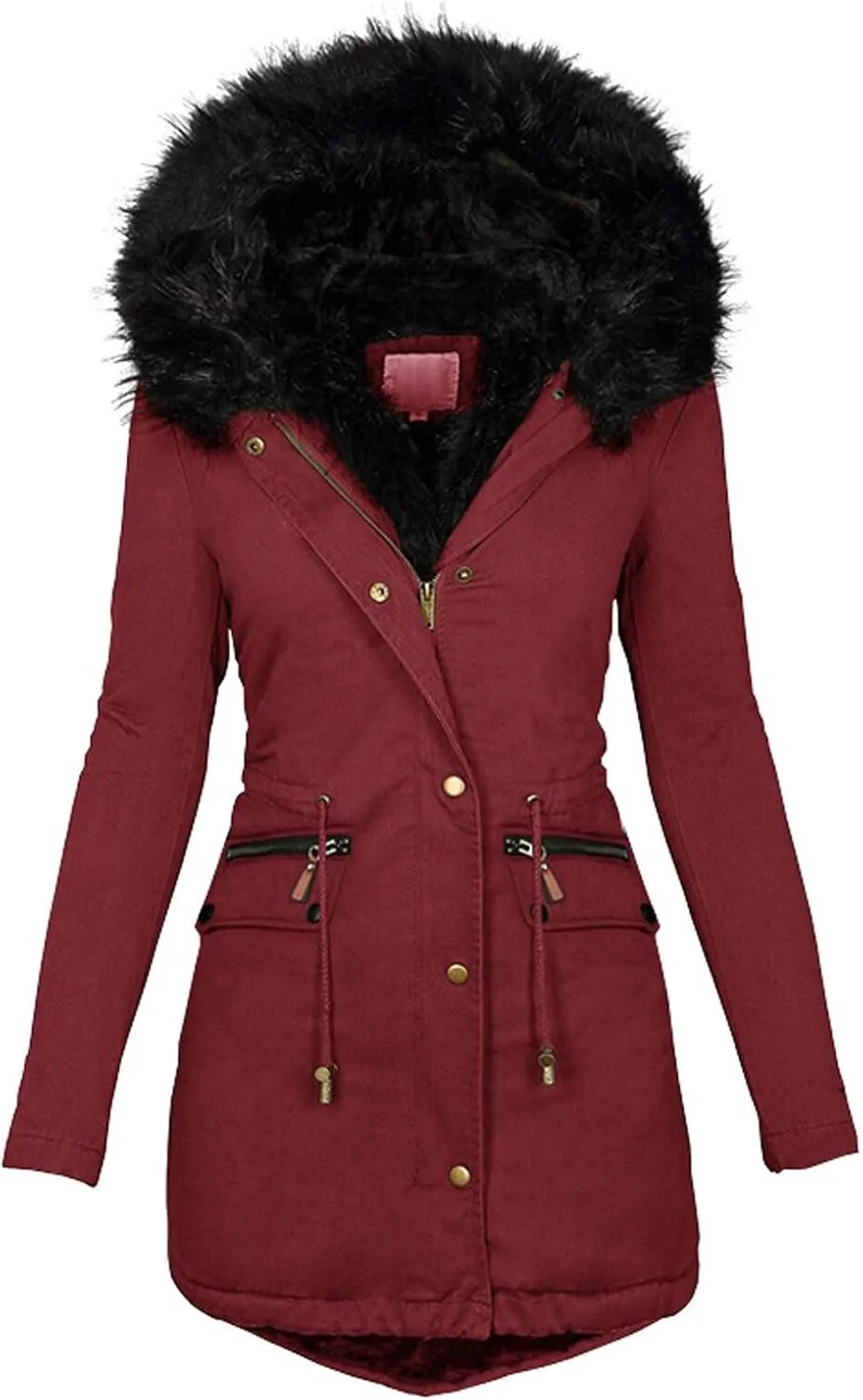 Womens Winter Jacket Overcoat Slim Casual Thicker Fashion Women'S Coat Puffer Jacket Coats with Pockets Down Coats