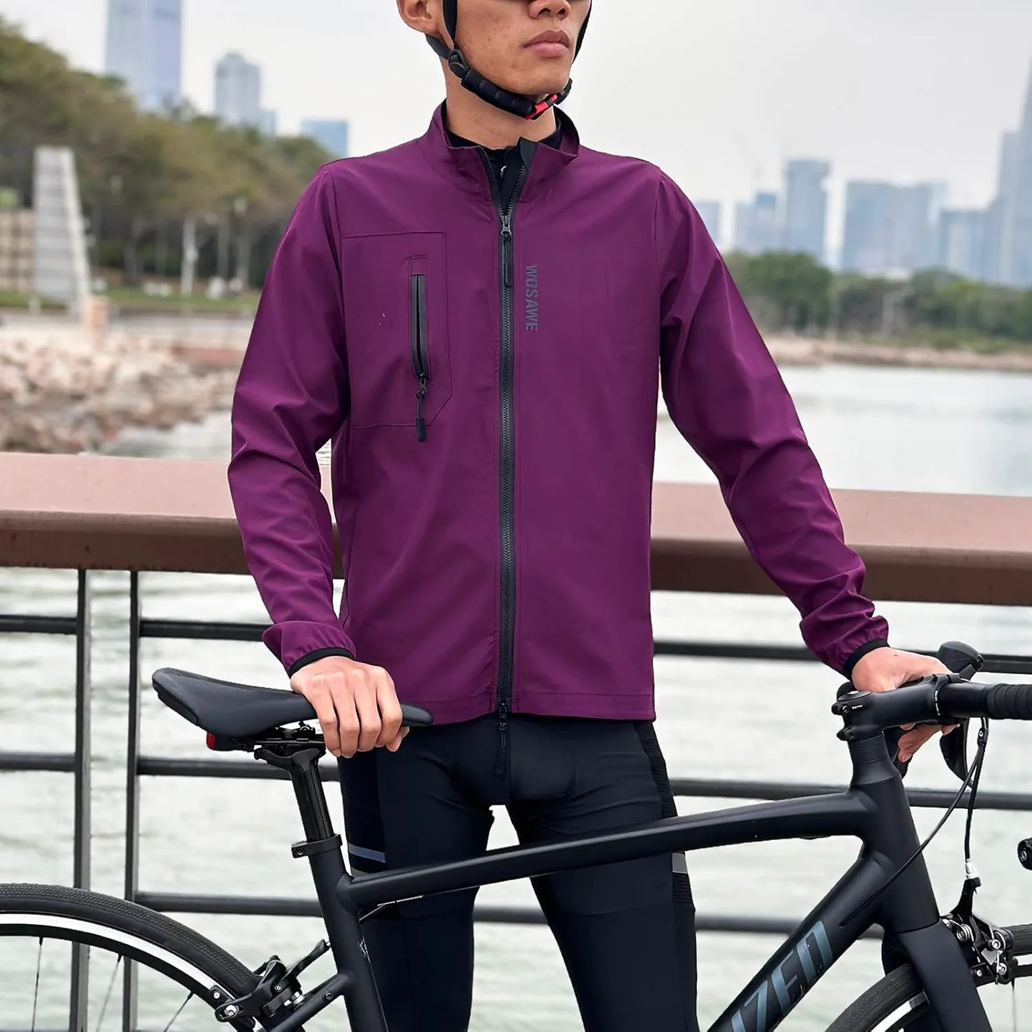 WOSAWE Cycling Jacket Men Quick Drying Bicycle Summer Jackets Lightweight Jersey