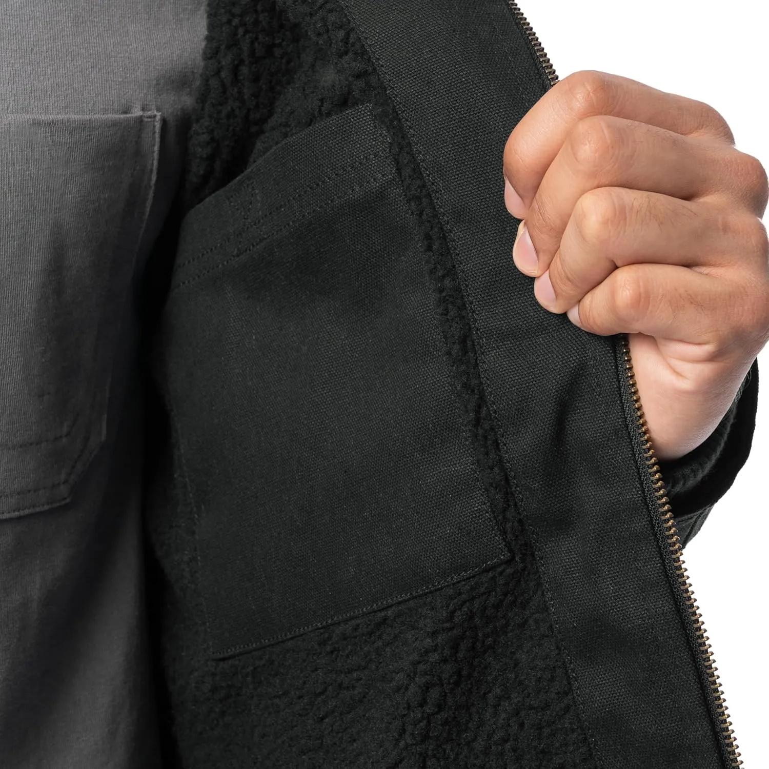 Wrangler Men's Sherpa Lined Workwear Jacket