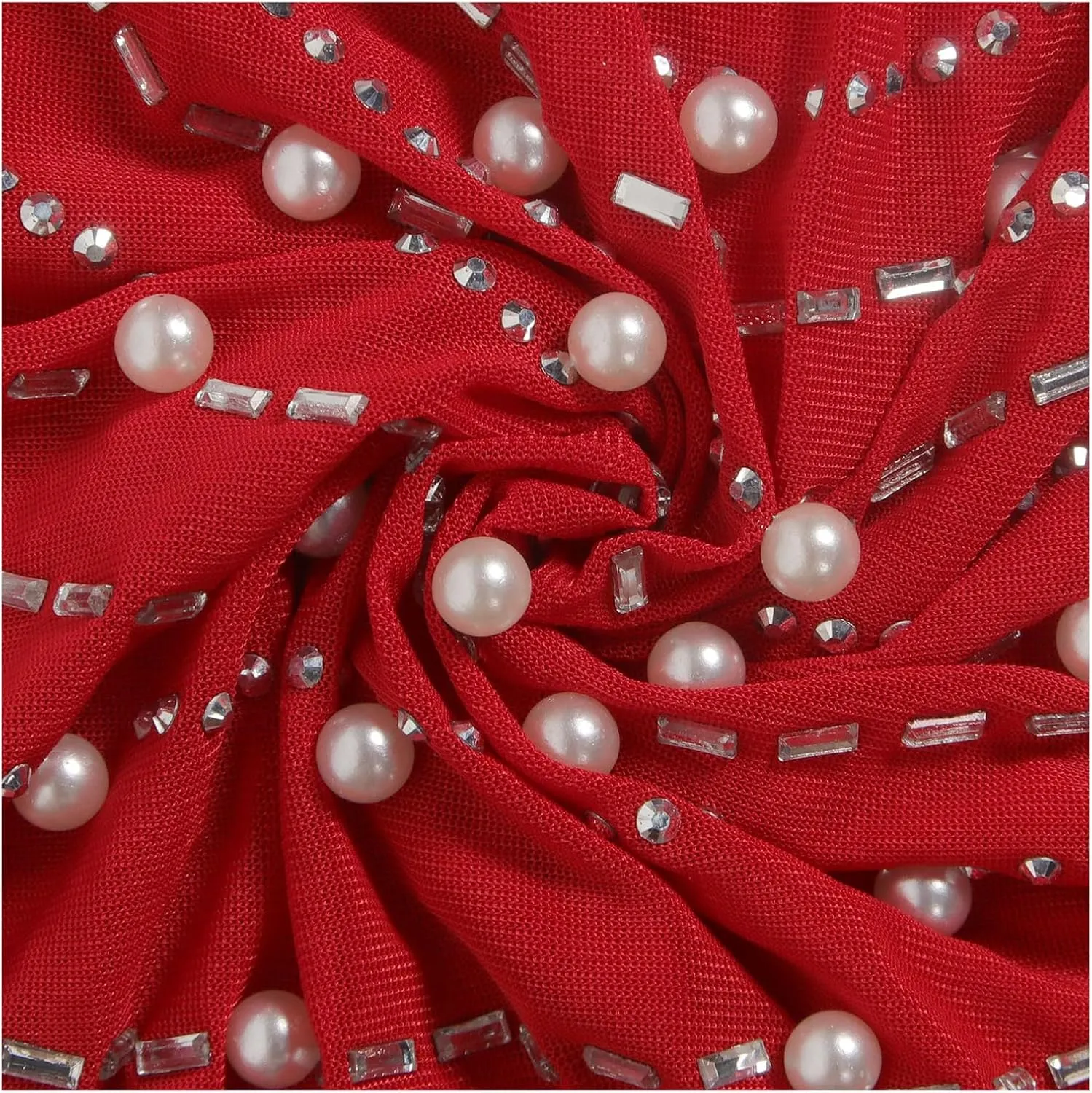 Yuopeid Women's Deep V Neck Mini Bodycon Dresses Sleeveless Rhinestone Feather Sexy Mesh Birthday Party Strapless Dress