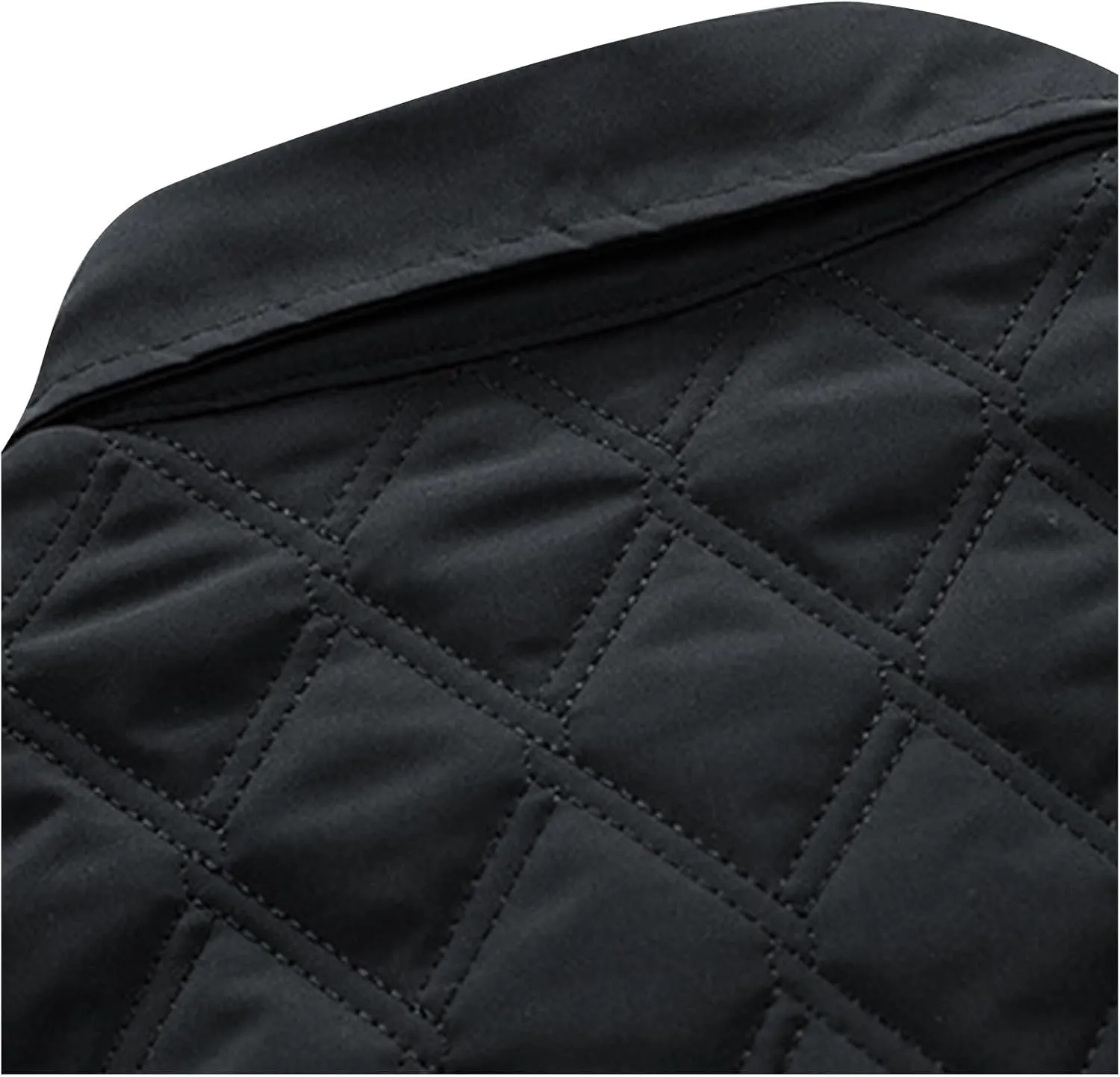 Zeiyignr Mens Quilted Barn Jacket Winter Button Down Lightweight Warm Padded Coats Casual Trucker Jackets Outwear with Pocket