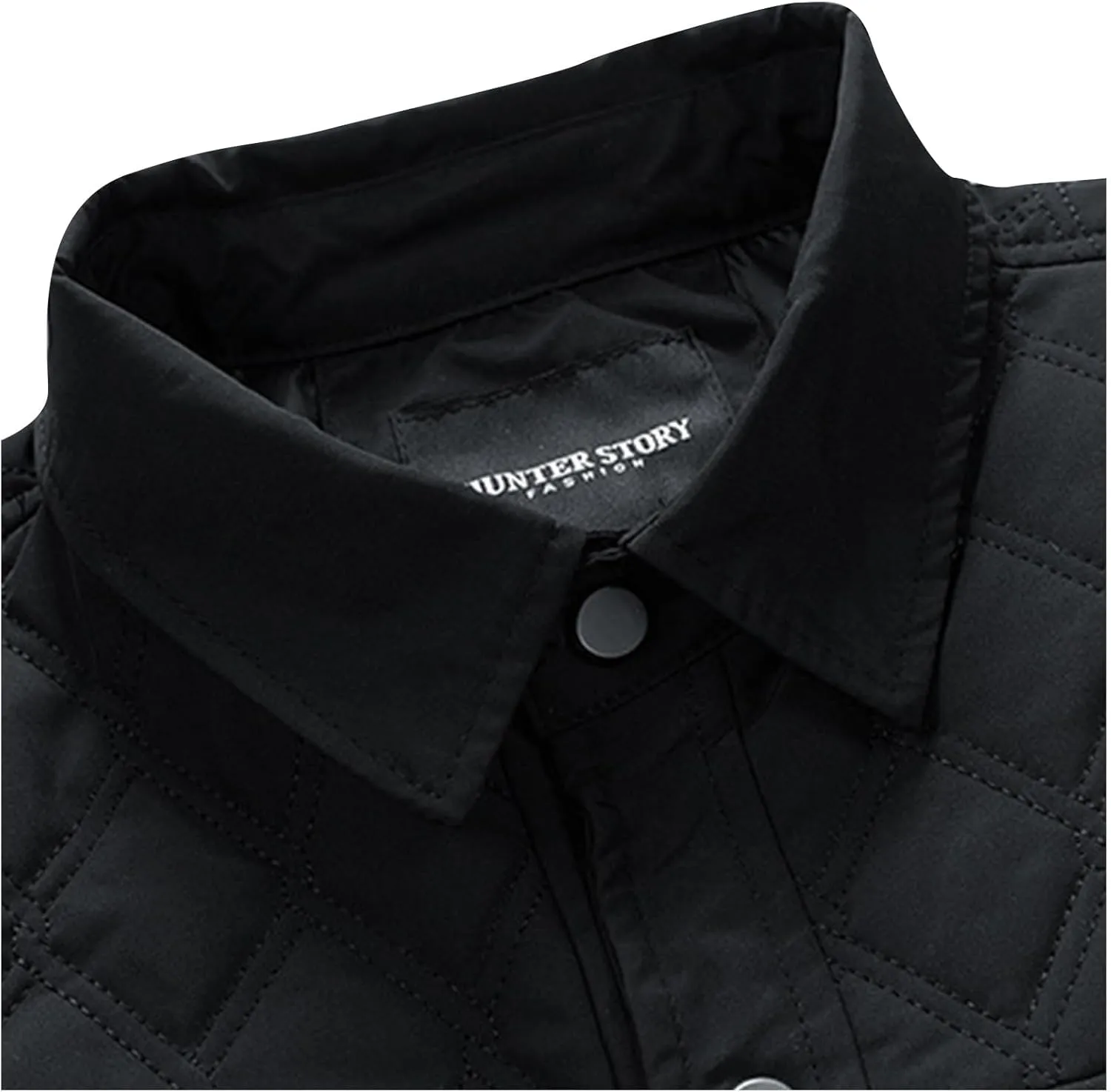 Zeiyignr Mens Quilted Barn Jacket Winter Button Down Lightweight Warm Padded Coats Casual Trucker Jackets Outwear with Pocket